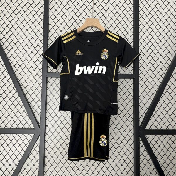 Real Madrid 2011/12 Away Kids Retro Jersey And Shorts