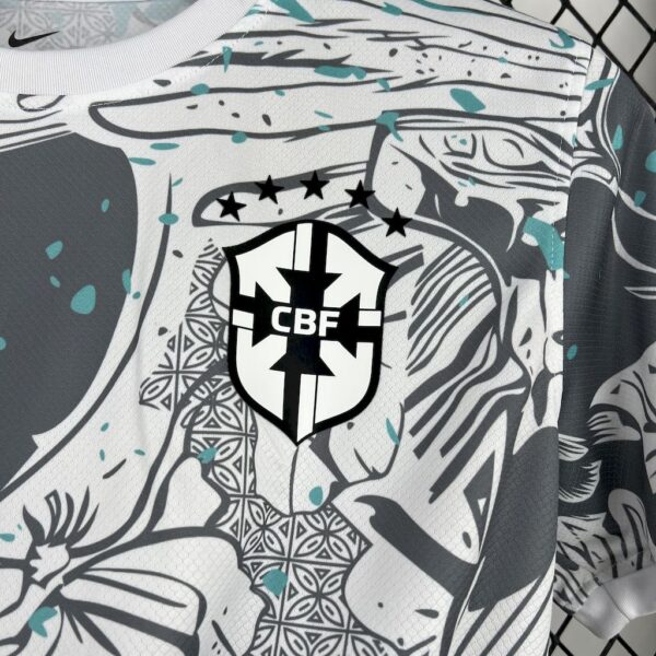 Brazil 2025/26 White Parrot Edition Jersey Player - Image 4