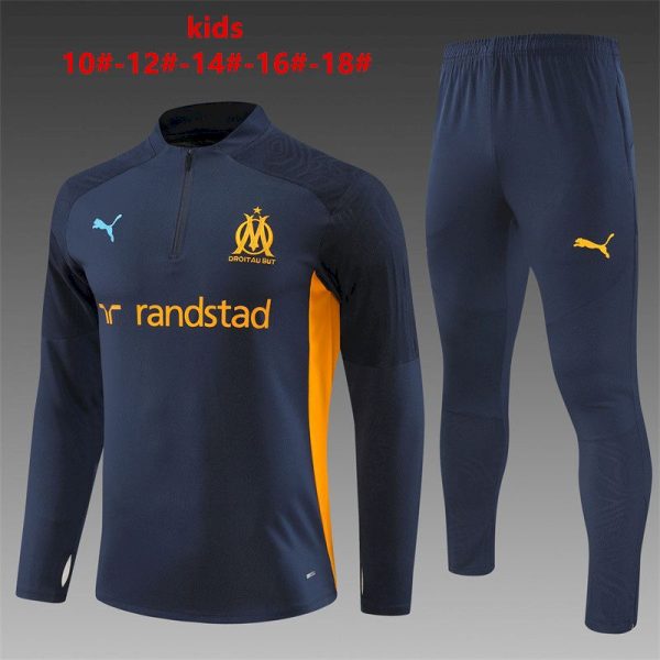 Olympique Marseille 2024/25 Half-Zip Kids Sweater+Pant 14001