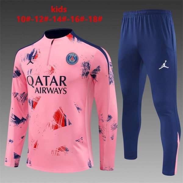 Paris Saint-Germain 2024/25 Half-Zip Kids Sweater+Pant 14001