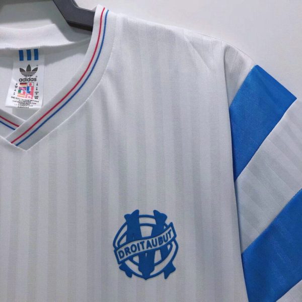 Olympique Marseille 1990/1991 Home Retro Jersey - Image 5