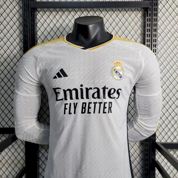 Real Madrid 2023/24 Home Long Sleeves Jersey Player Version - Image 2