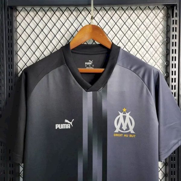 Olympique Marseille 2023/24 Pre-Match Training Jersey Black - Image 2