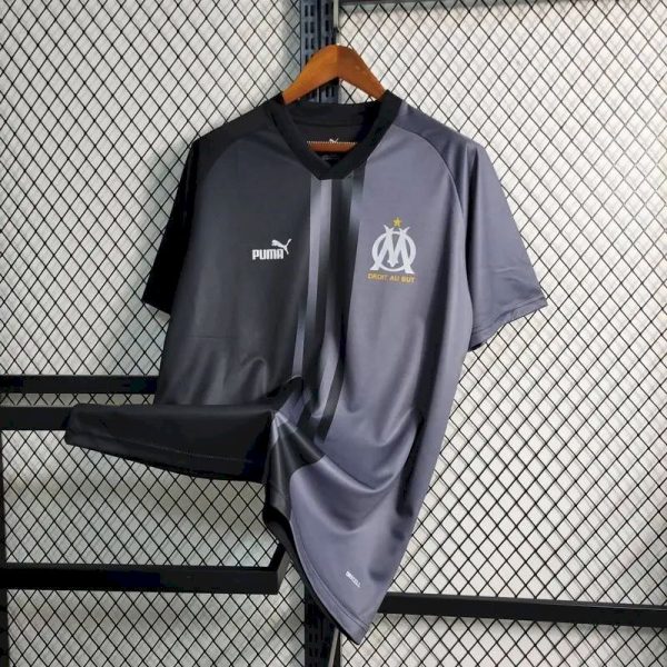 Olympique Marseille 2023/24 Pre-Match Training Jersey Black - Image 7