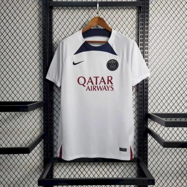 Paris Saint-Germain 2023/24 Pre-Match Training Jersey White - Image 2