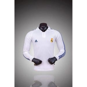 Real Madrid 2001/02 Home Long Sleeves Retro Jersey