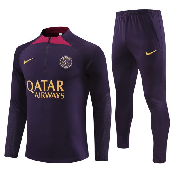 Paris Saint-Germain 2024/25 Half-Zip Adult Sweater+Pant 14001 - Image 4
