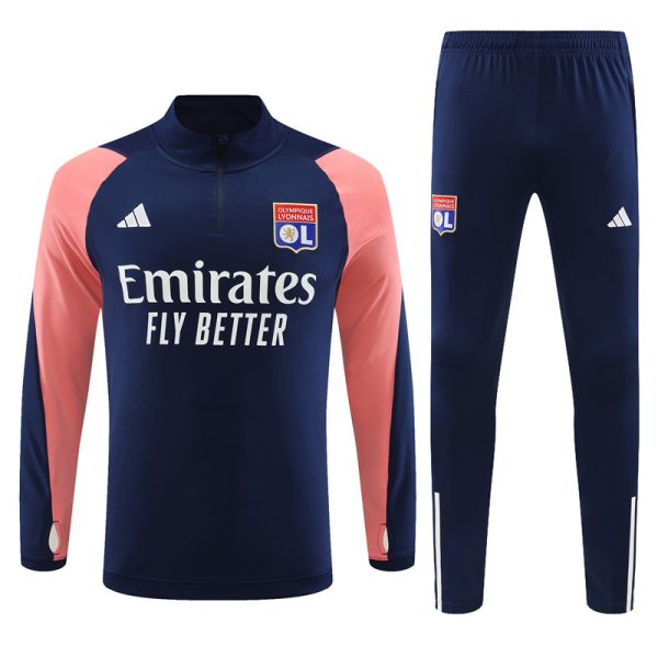 Olympique Lyonnais 2023/24 Half-Zip Adult Sweater+Pant 14001