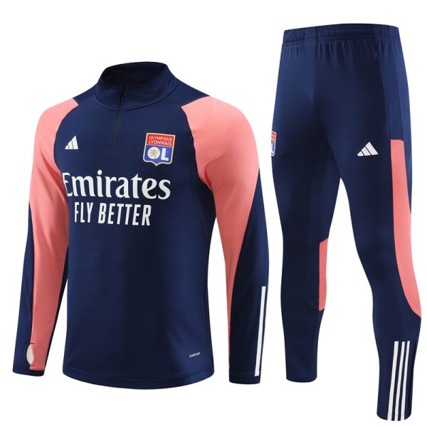 Olympique Lyonnais 2023/24 Half-Zip Adult Sweater+Pant 14001 - Image 5
