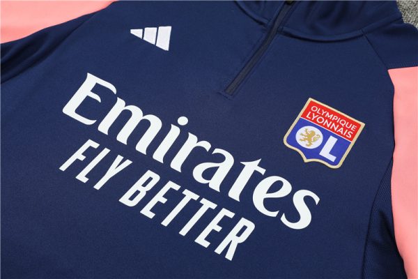 Olympique Lyonnais 2023/24 Half-Zip Adult Sweater+Pant 14001 - Image 3