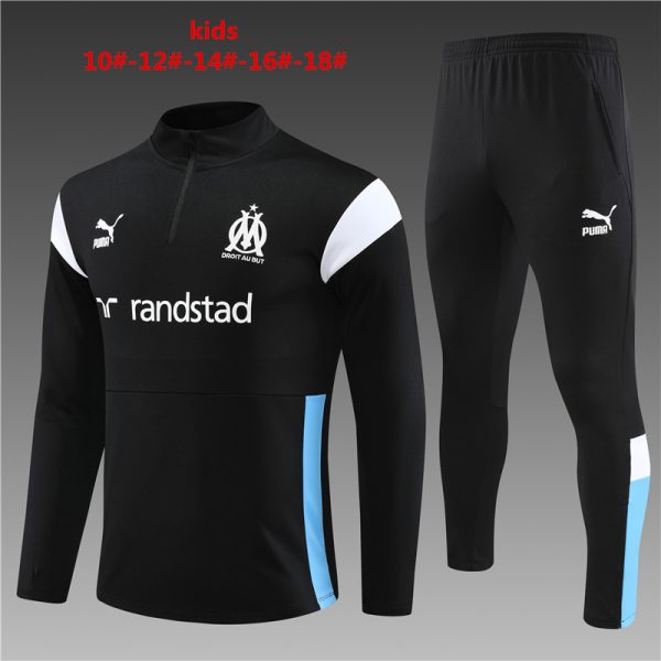 Olympique Marseille 2023/24 Half-Zip Kids Sweater+Pant 14001