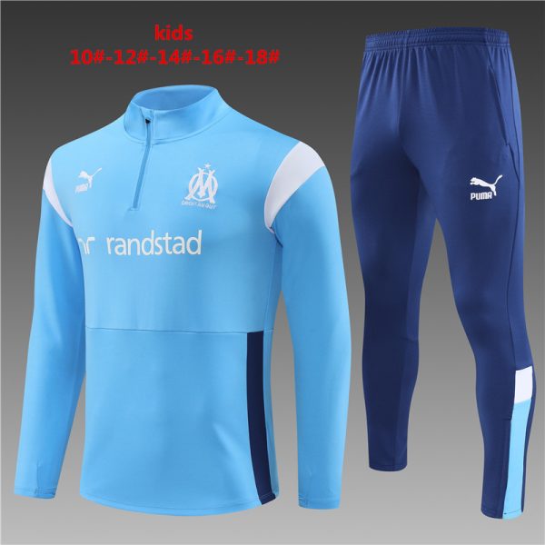 Olympique Marseille 2023/24 Half-Zip Kids Sweater+Pant 14001