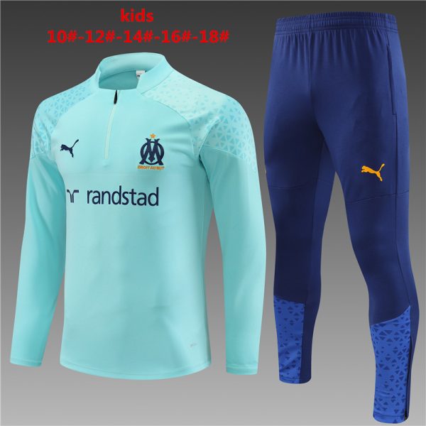 Olympique Marseille 2023/24 Half-Zip Kids Sweater+Pant 14001