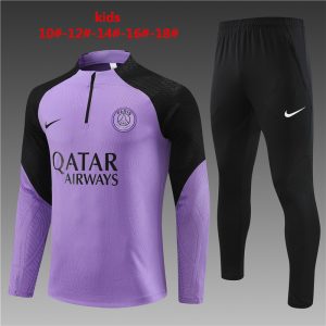 Paris Saint-Germain 2023/24 Half-Zip Kids Sweater+Pant 14001