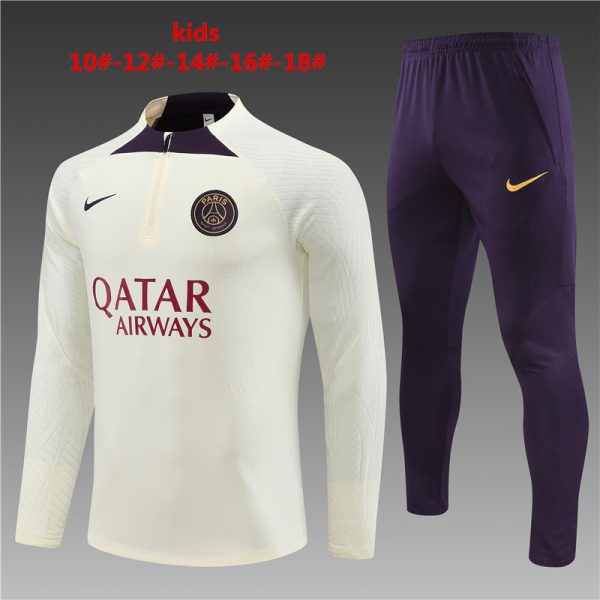 Paris Saint-Germain 2023/24 Half-Zip Kids Sweater+Pant 14001