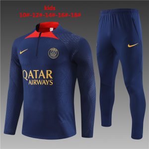 Paris Saint-Germain 2023/24 Half-Zip Kids Sweater+Pant 14001
