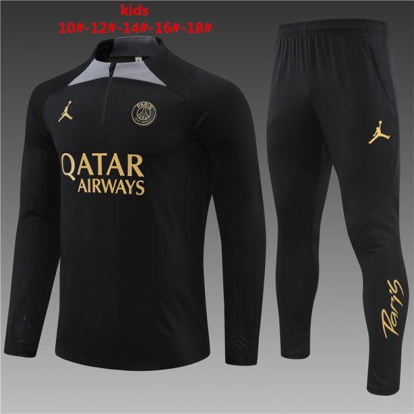 Paris Saint-Germain 2023/24 Half-Zip Kids Sweater+Pant 14001