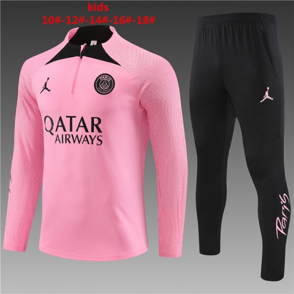 Paris Saint-Germain 2023/24 Half-Zip Kids Sweater+Pant 14001