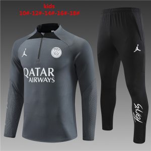 Paris Saint-Germain 2023/24 Half-Zip Kids Sweater+Pant 14001