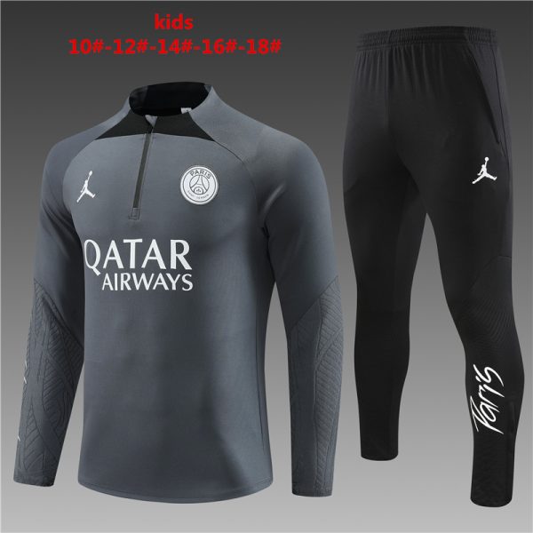 Paris Saint-Germain 2023/24 Half-Zip Kids Sweater+Pant 14001