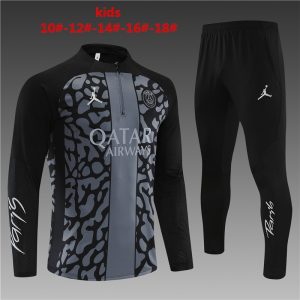 Paris Saint-Germain 2023/24 Half-Zip Kids Sweater+Pant 14001