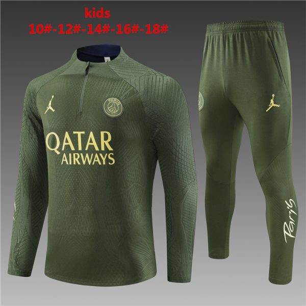 Paris Saint-Germain 2023/24 Half-Zip Kids Sweater+Pant 14001