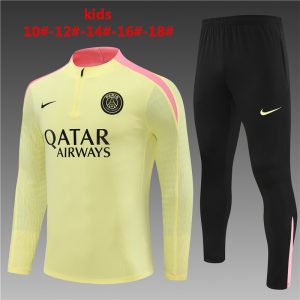 Paris Saint-Germain 2023/24 Half-Zip Kids Sweater+Pant 14001