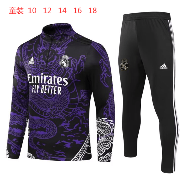 Real Madrid 2023/24 Half-Zip Kids Sweater+Pant 902