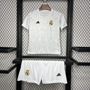Real Madrid 2024/25 Pre-Match Training Kids Kit