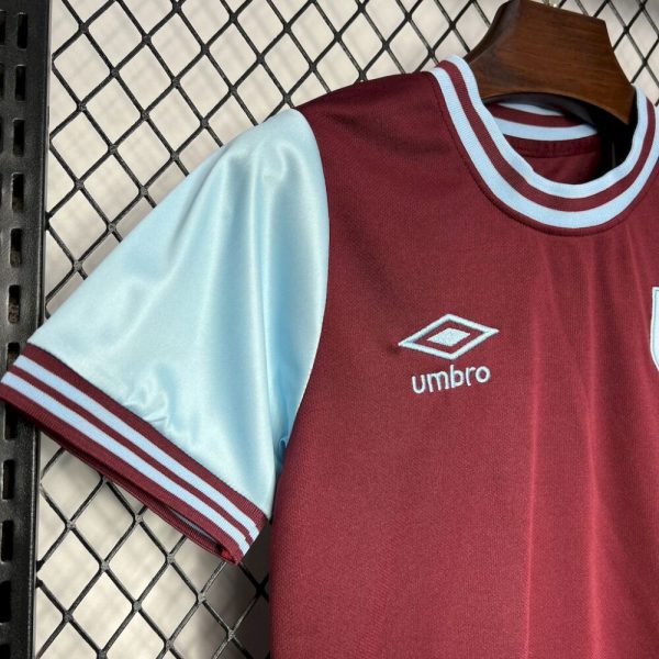 West Ham United 2024/25 Home With Sponsors Kids Kit - Image 6