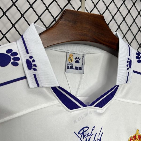 Real Madrid 1994/96 Home Long Sleeve Retro Jersey - Image 6