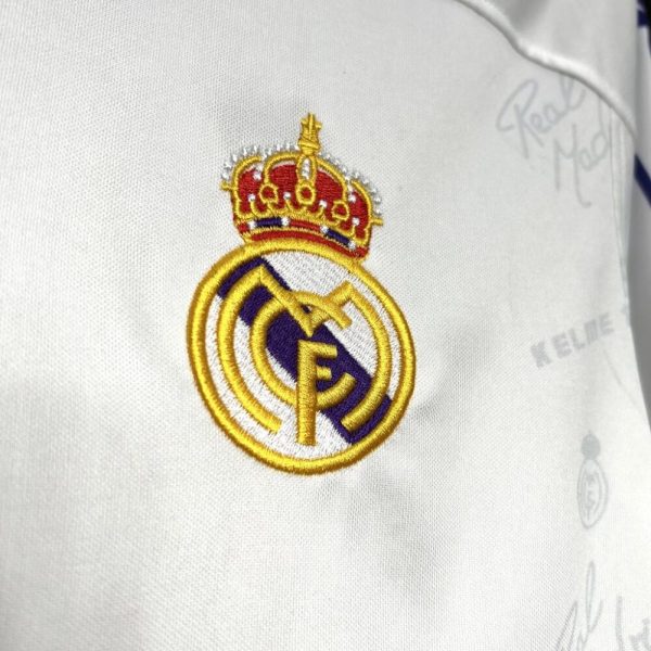 Real Madrid 1994/96 Home Long Sleeve Retro Jersey - Image 3