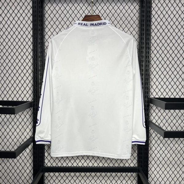 Real Madrid 1994/96 Home Long Sleeve Retro Jersey - Image 2