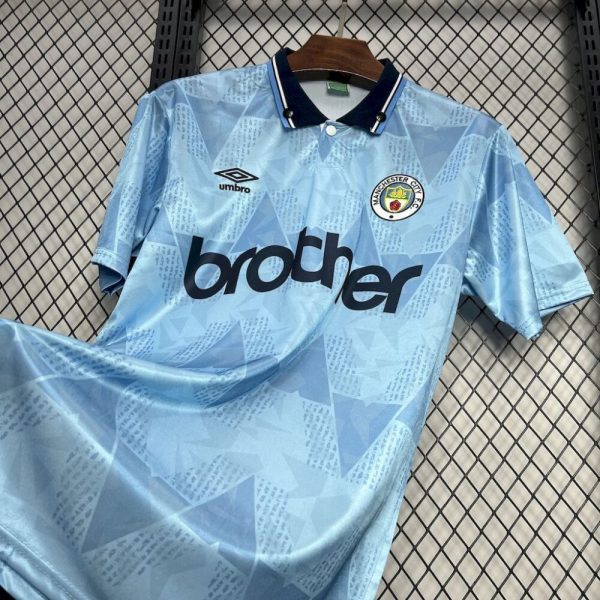 Manchester City 1989/91 Home Retro Jersey - Image 3