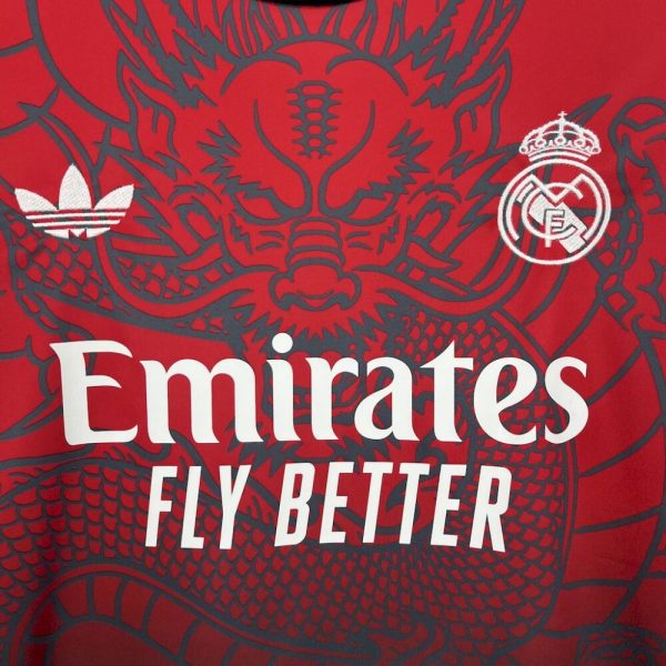 Real Madrid 2024/25 Red And Black Dragon Jersey - Image 5