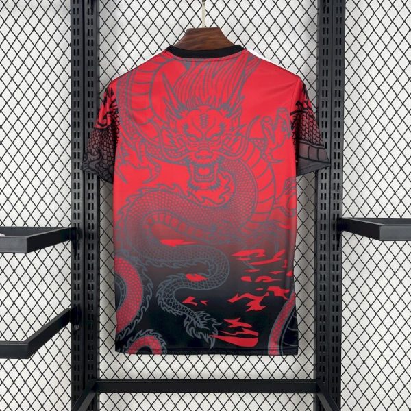 Real Madrid 2024/25 Red And Black Dragon Jersey - Image 2