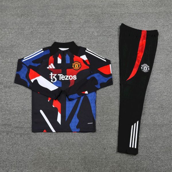 Manchester United 2024/25 Half-Zip Adult Sweater +Pant 14001 - Image 3