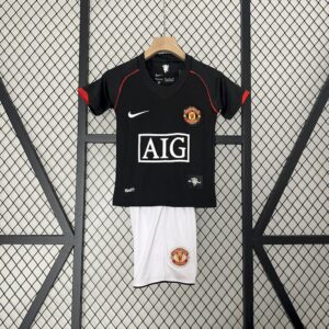 Manchester United 2007/08 Third Kids Retro Jersey And Shorts