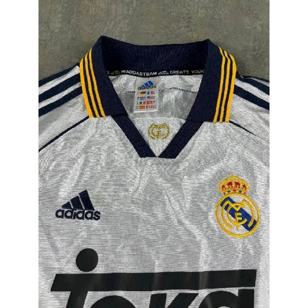 Real Madrid 1998/00 Home Long Sleeves Retro Jersey - Image 2