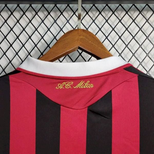 Ac Milan 2009/10 Home Long Sleeves Retro Jersey - Image 2