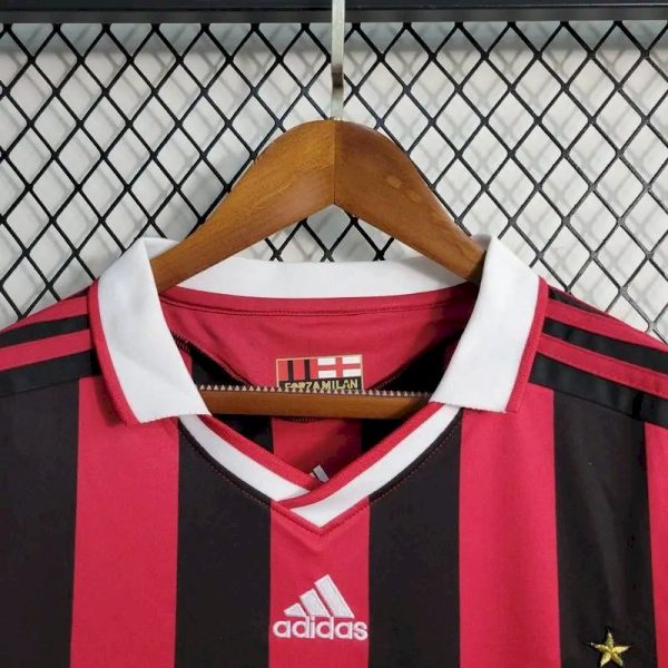 Ac Milan 2009/10 Home Long Sleeves Retro Jersey - Image 7