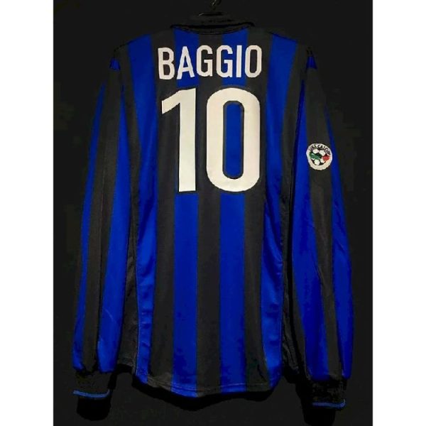 Inter Milan 1998/99 Home Baggio Long Sleeves Retro Jersey - Image 2