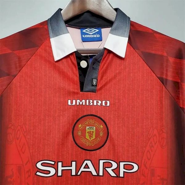 Manchester United 1996 Home Long Sleeve Retro Jersey - Image 2