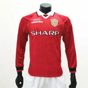 Manchester United 1999/00 Home Long Sleeves Retro Jersey