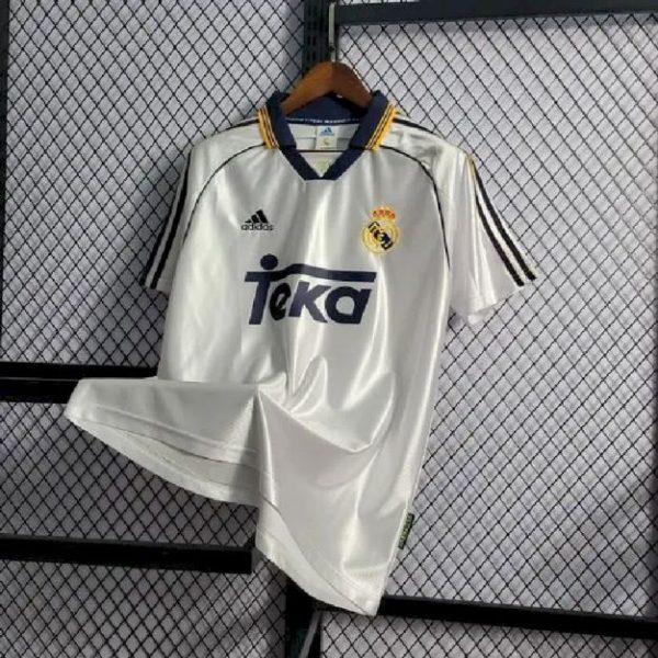 Real Madrid 1998/00 Home Long Sleeves Retro Jersey - Image 11