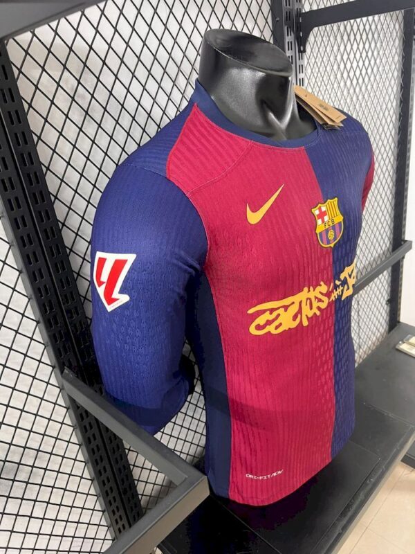 Barcelona 2024/25 Travis Scott Edition Home Long Sleeves Jersey Player Version - Image 4