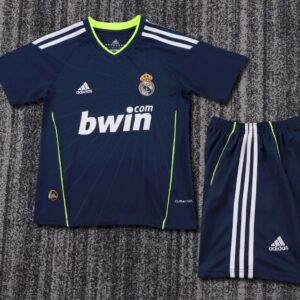 Real Madrid 2010/11 Away Kids Retro Jersey And Shorts