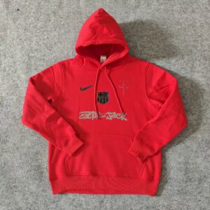 Barcelona 2025 Travis Scott Edition Red  Football Hoodie