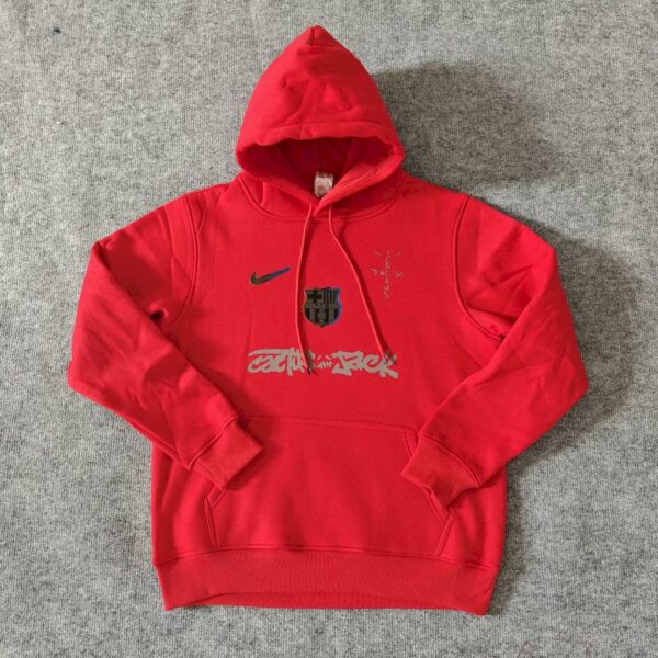 Barcelona 2025 Travis Scott Edition Red  Football Hoodie